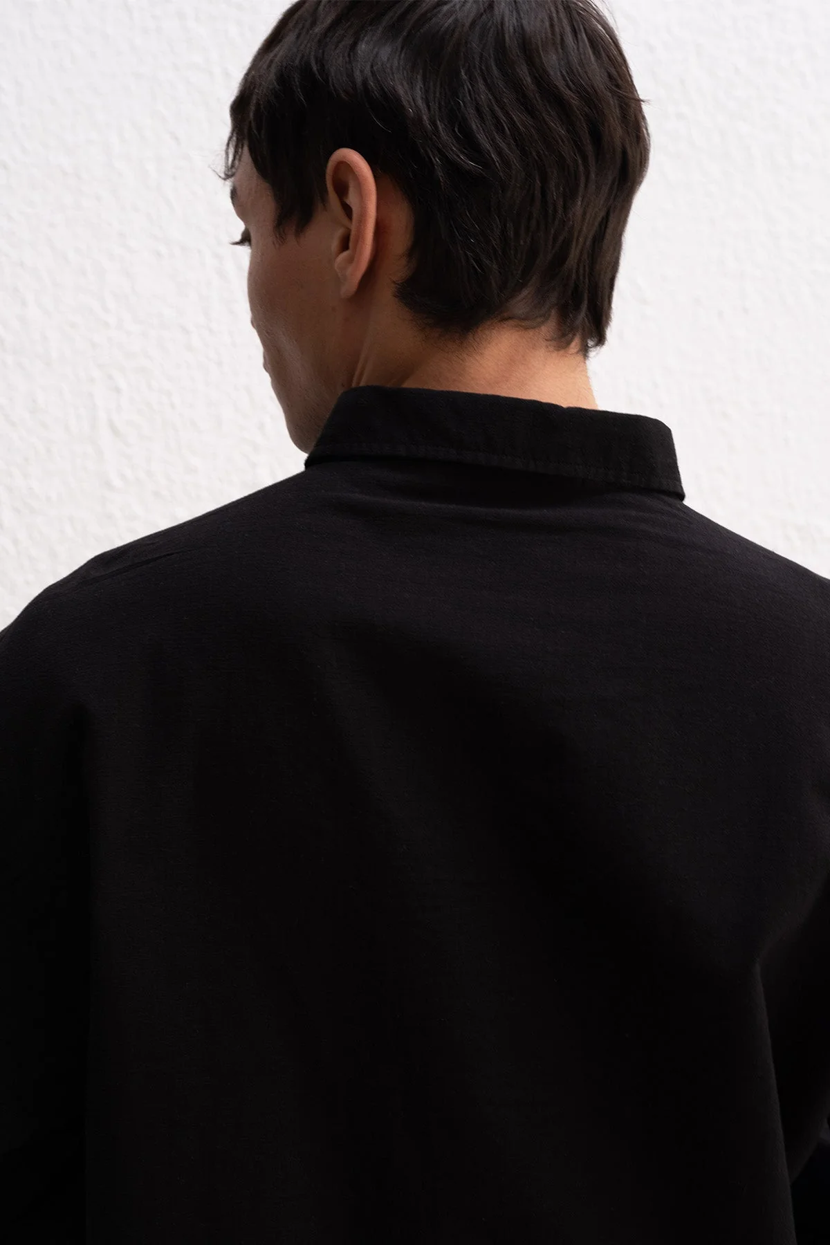 OVERSIZE FRESH KETEN SİYAH GÖMLEK