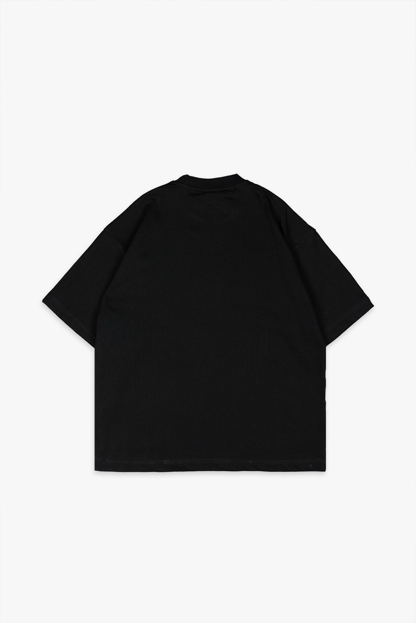 Shadow Walk Premium Siyah Oversize Tişört