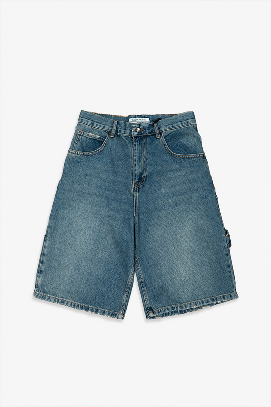 Koyu Mavi Baggy Jean Erkek Şort