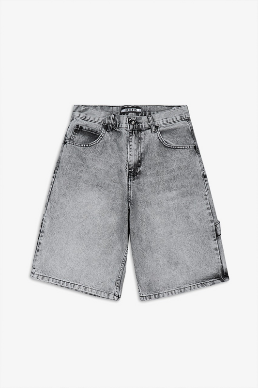 Gri Baggy Jean Erkek Şort