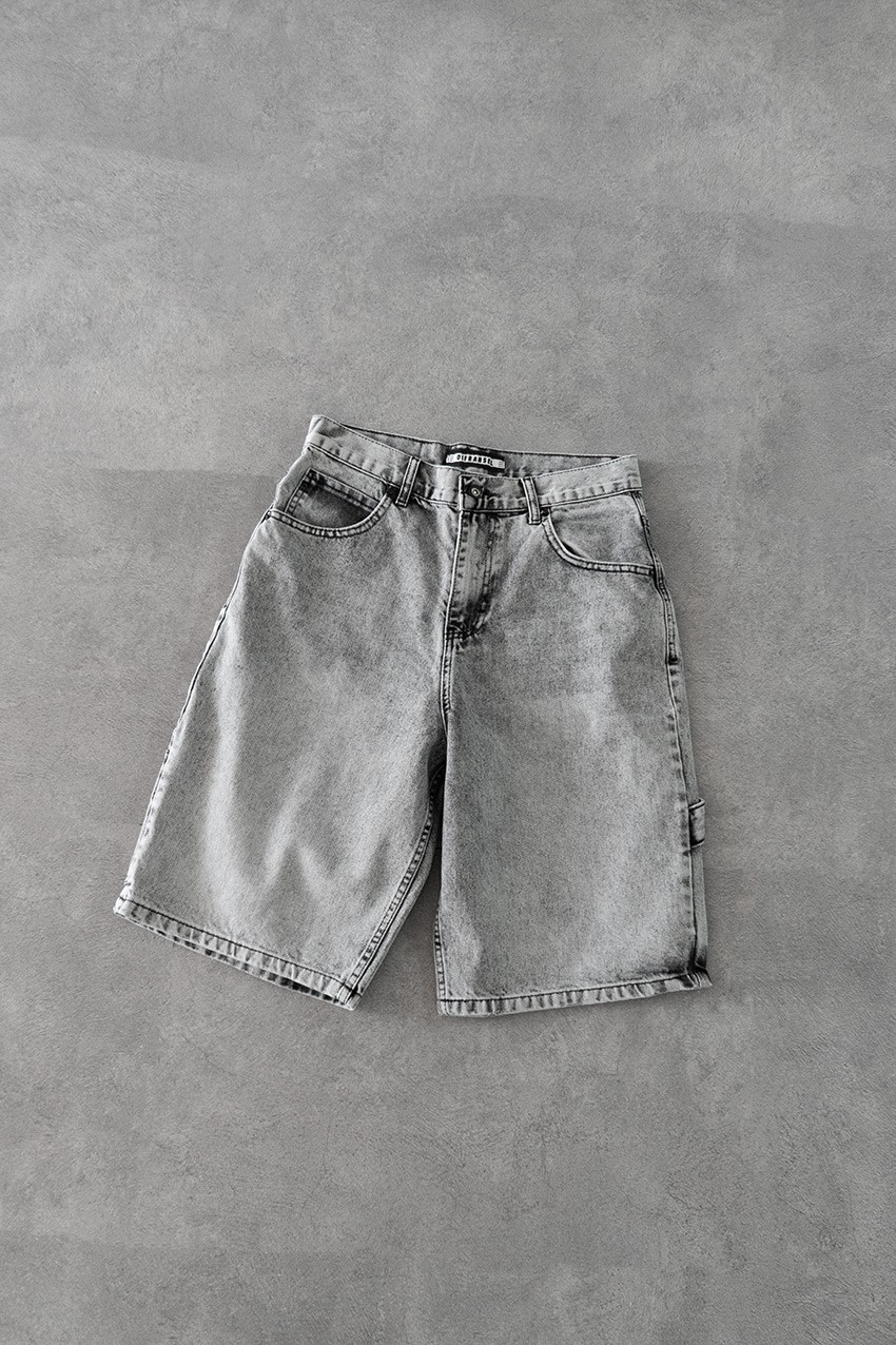 Gri Baggy Jean Erkek Şort