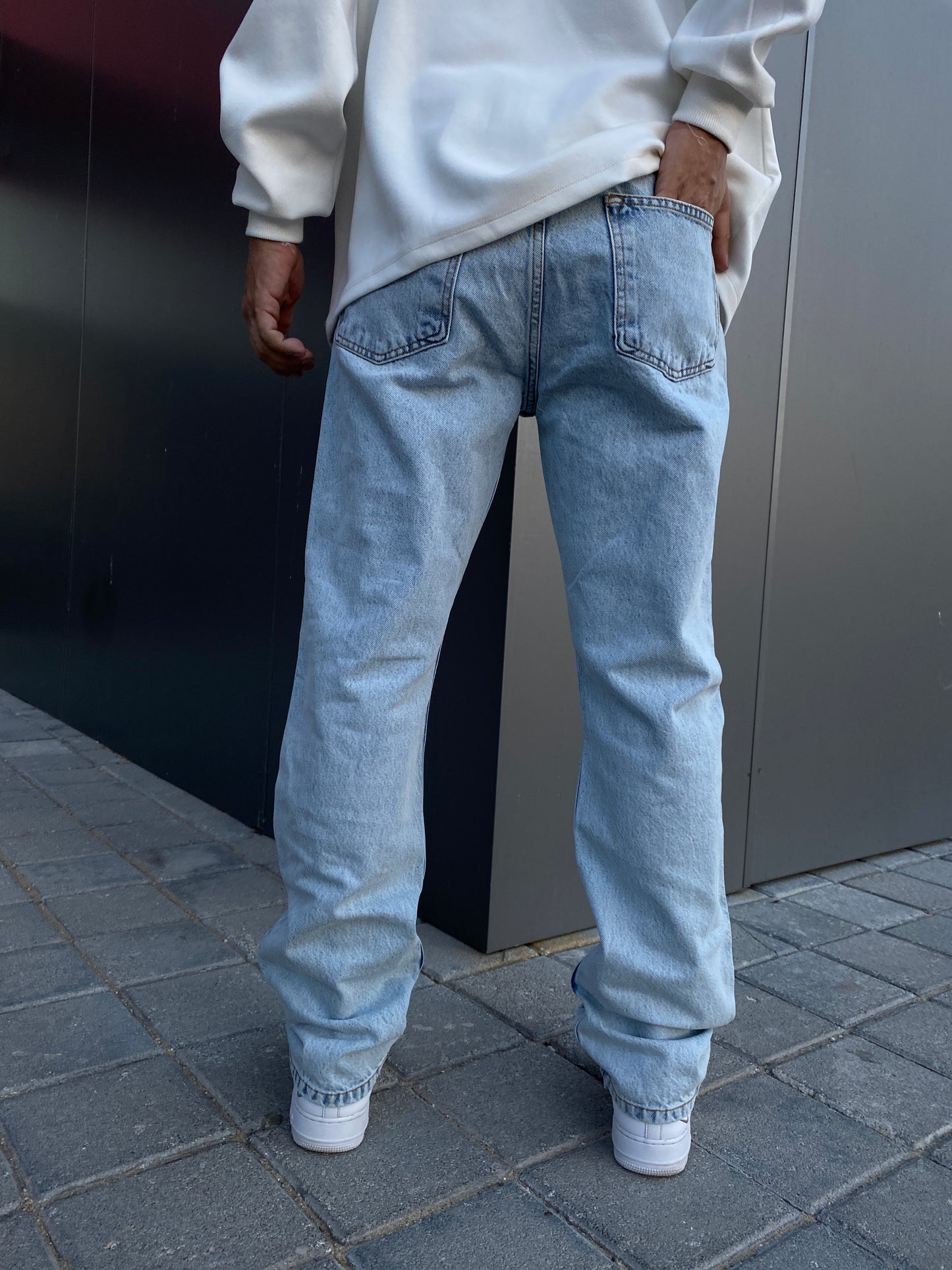 Buz Mavi Loose FİT Baggy Jean