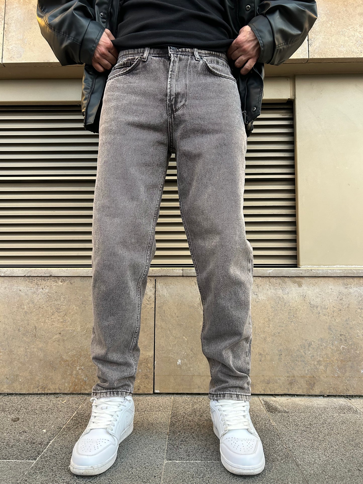 Kahve Yıkamalı Efektli Boyfriend Jean