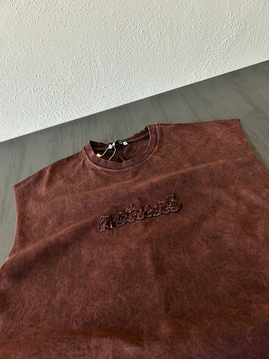 Bordo Washed Muscle Tee