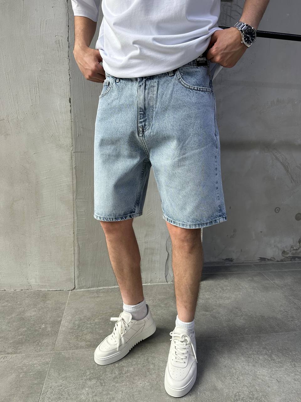 Açık Mavi Basic Kot Şort
