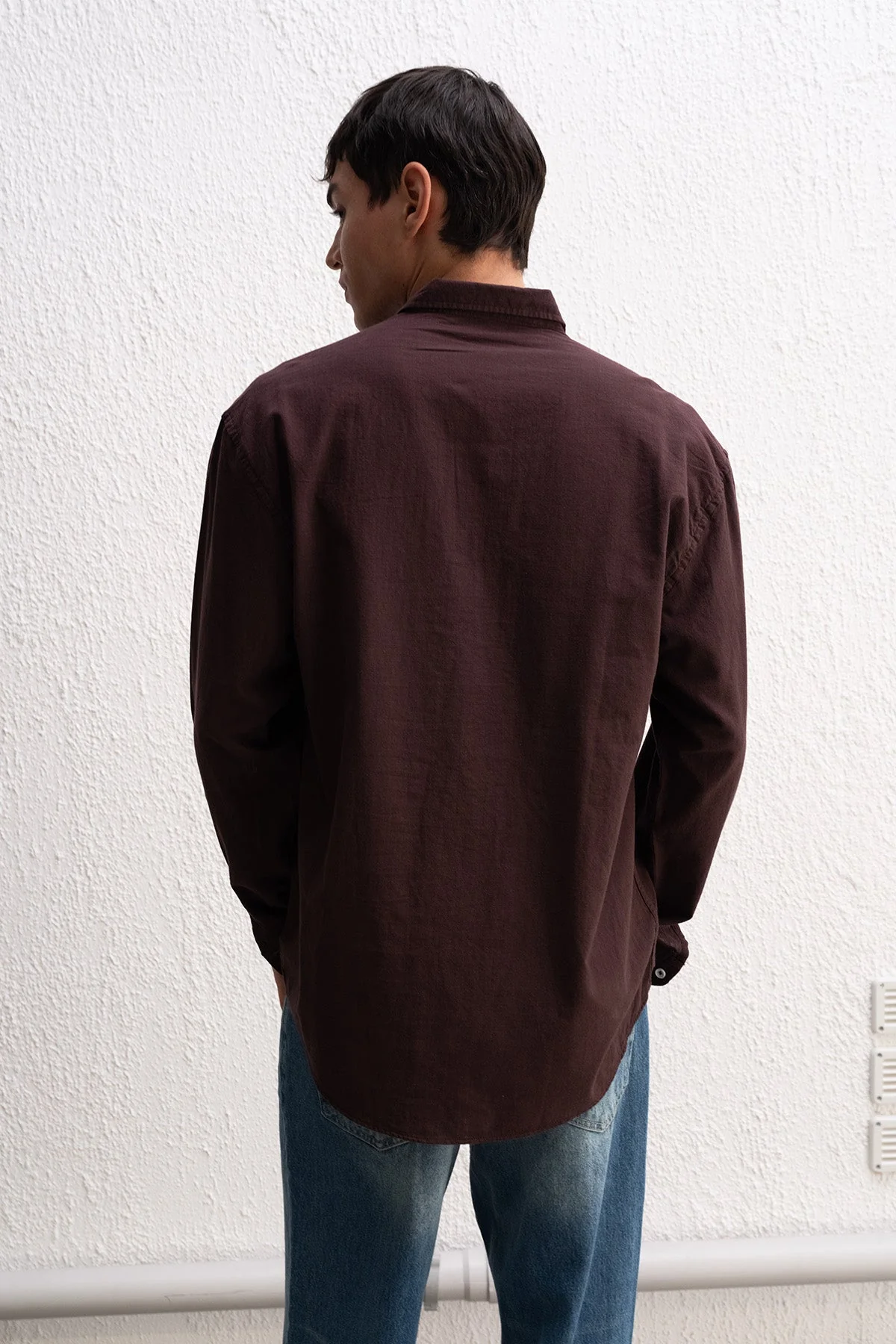OVERSIZE FRESH KETEN KAHVERENGİ GÖMLEK