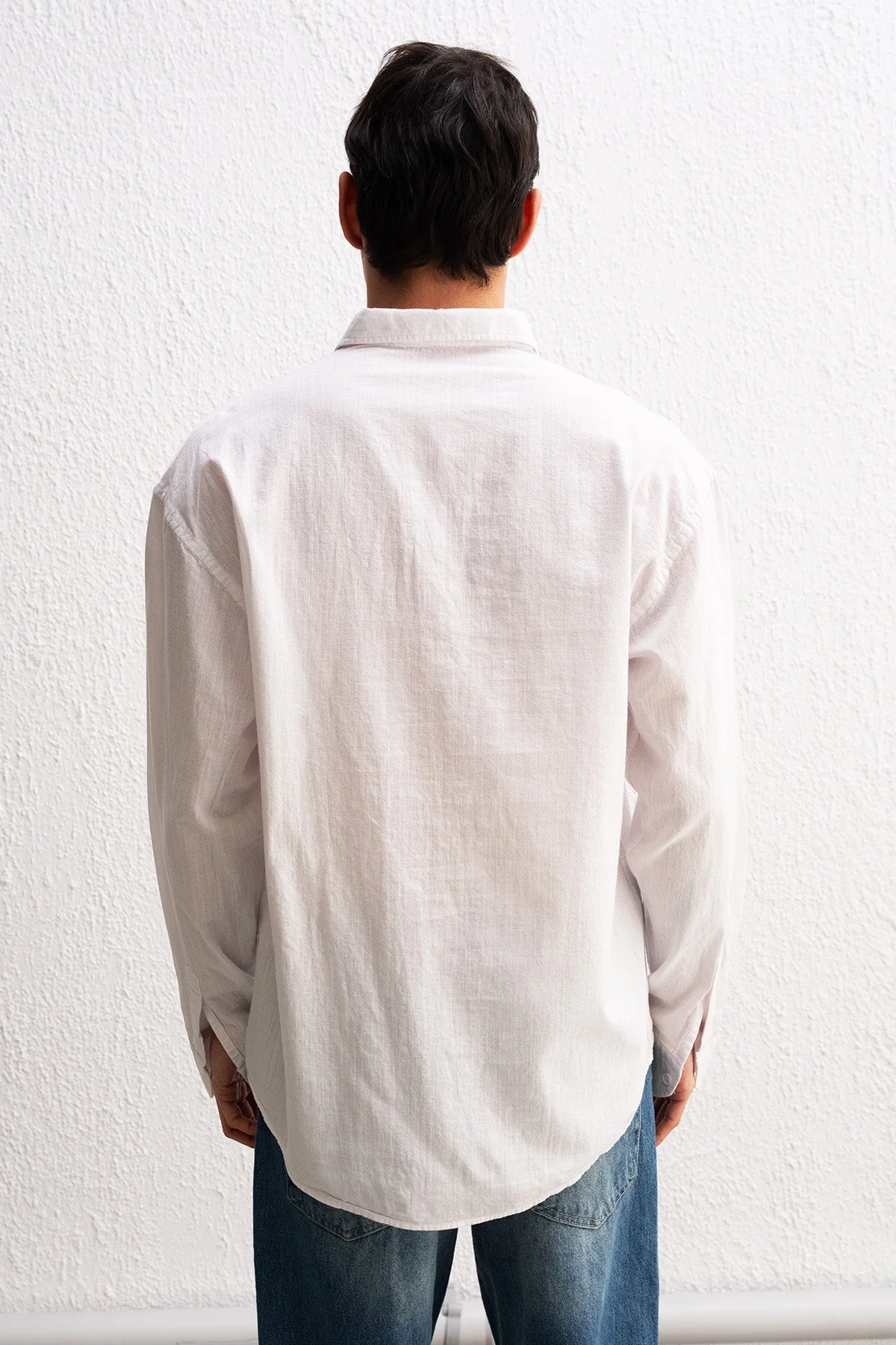 OVERSIZE FRESH KETEN BEYAZ GÖMLEK