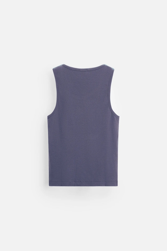 Unisex Likralı İndigo Fitilli Atlet