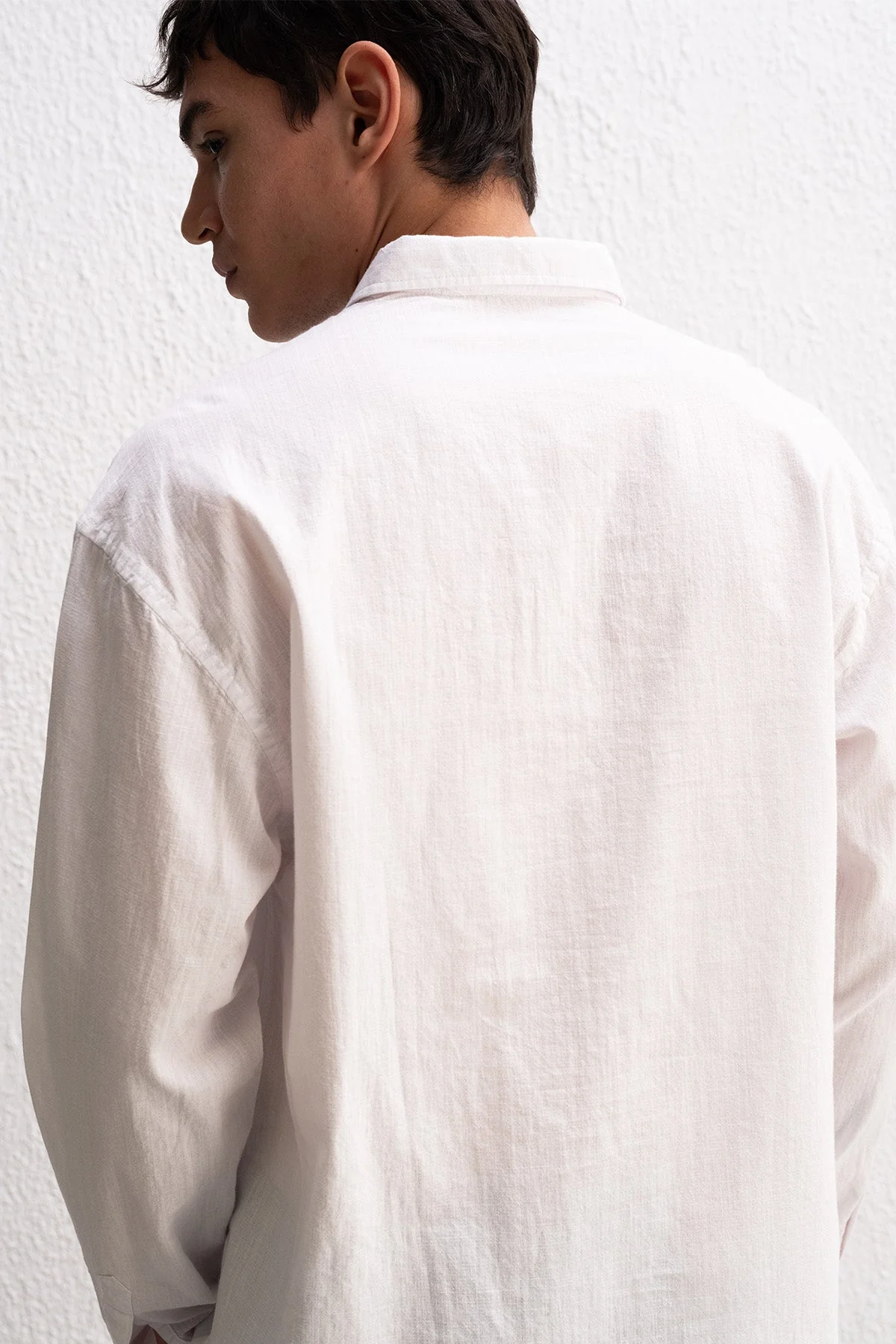 OVERSIZE FRESH KETEN BEYAZ GÖMLEK