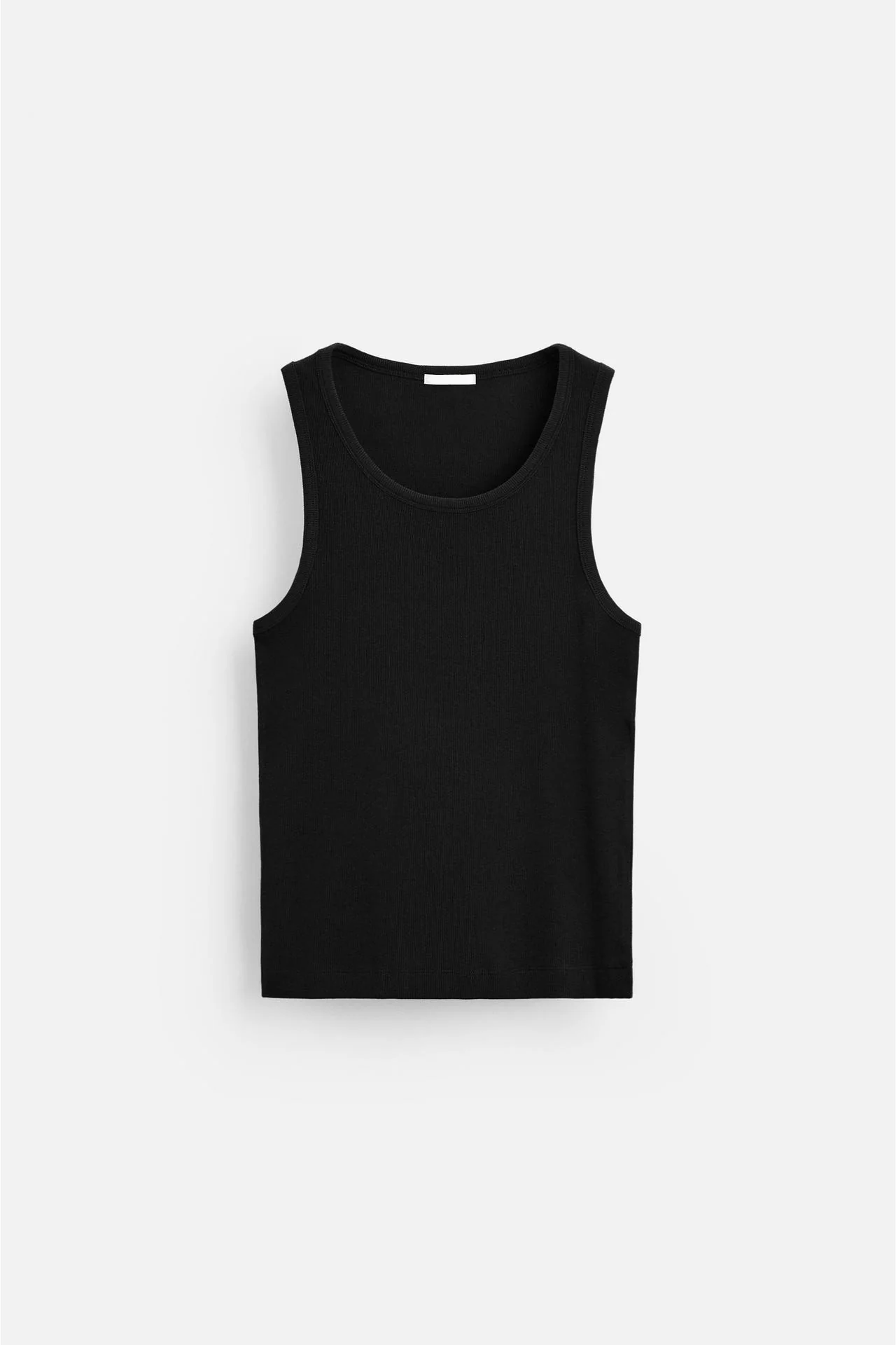 Unisex Likralı Siyah Fitilli Atlet