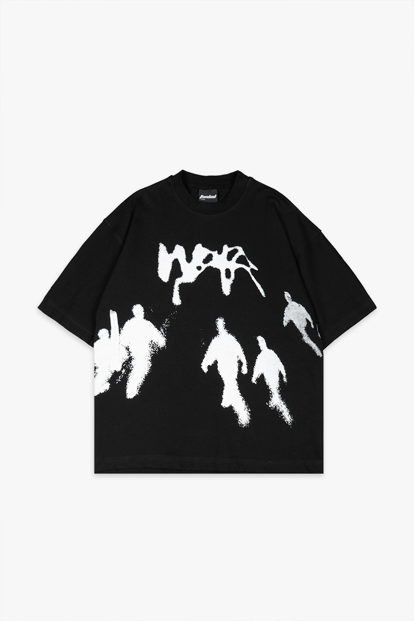Shadow Walk Premium Siyah Oversize Tişört