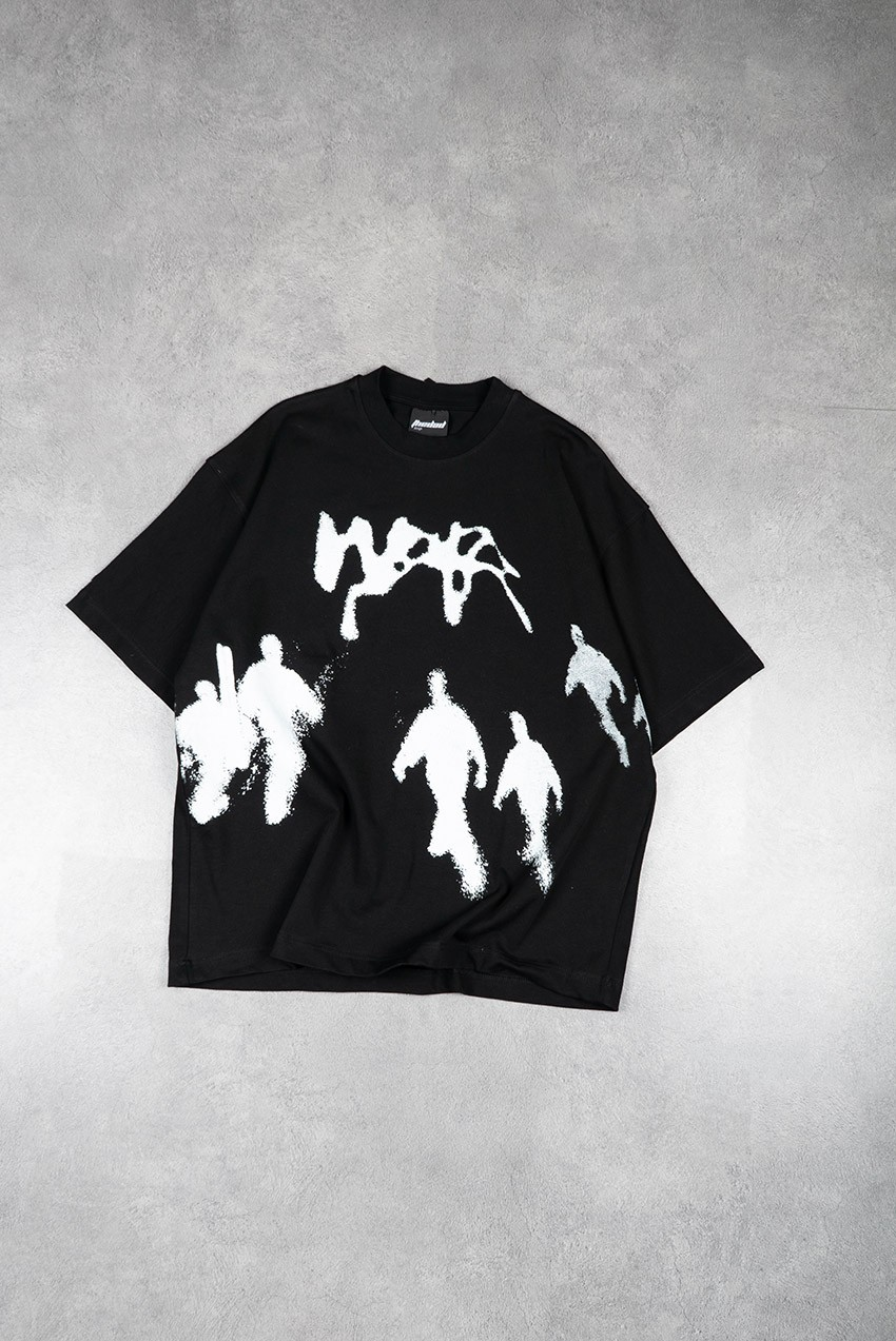 Shadow Walk Premium Siyah Oversize Tişört