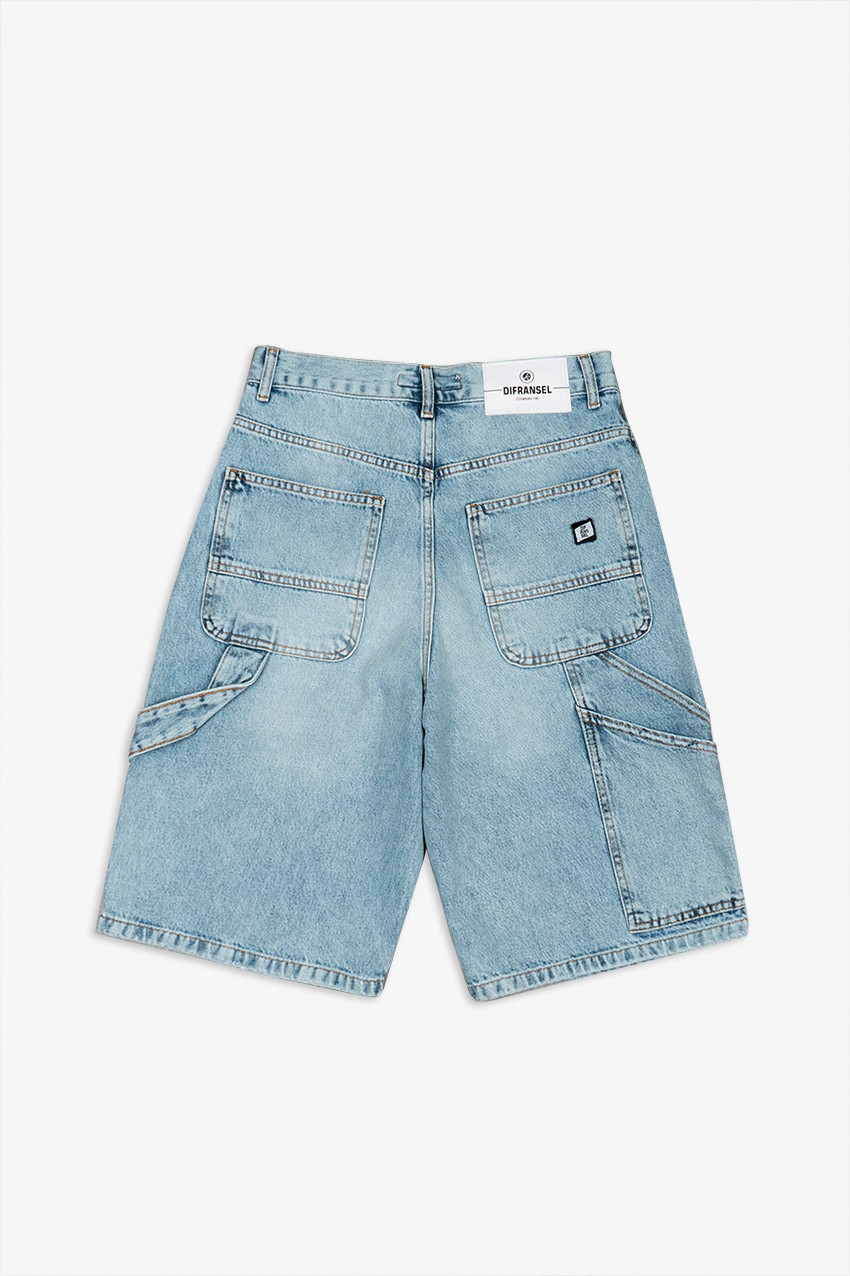 Mavi Baggy Jean Erkek Şort