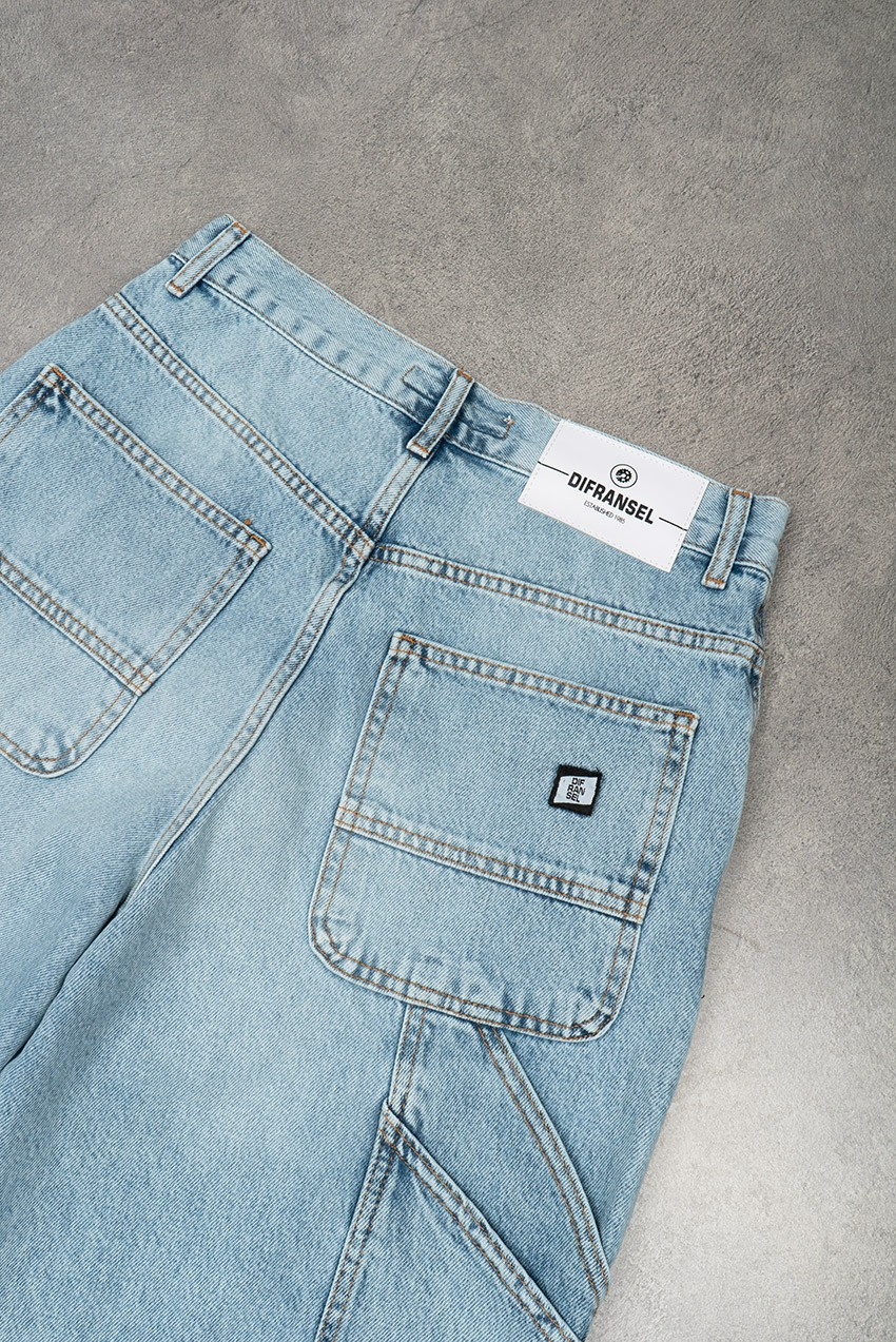 Mavi Baggy Jean Erkek Şort