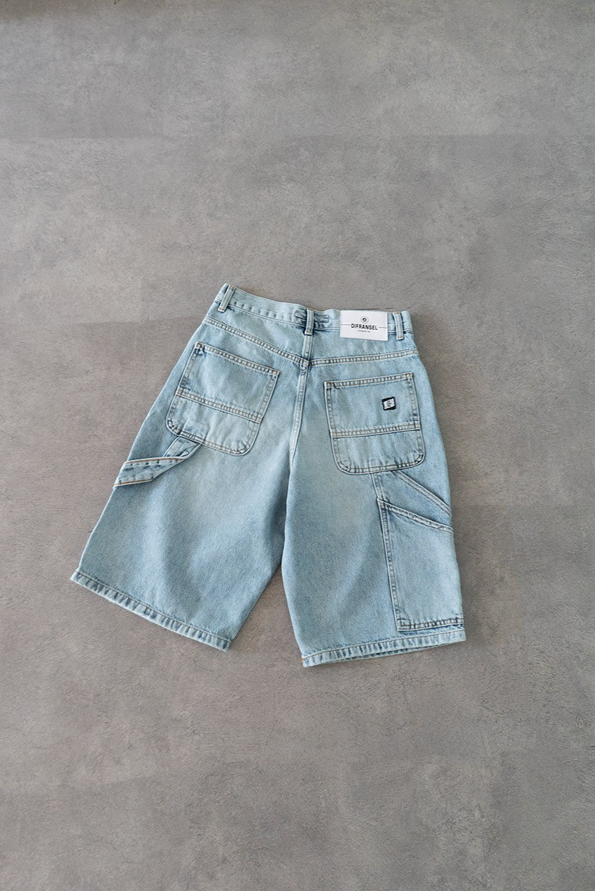 Mavi Baggy Jean Erkek Şort