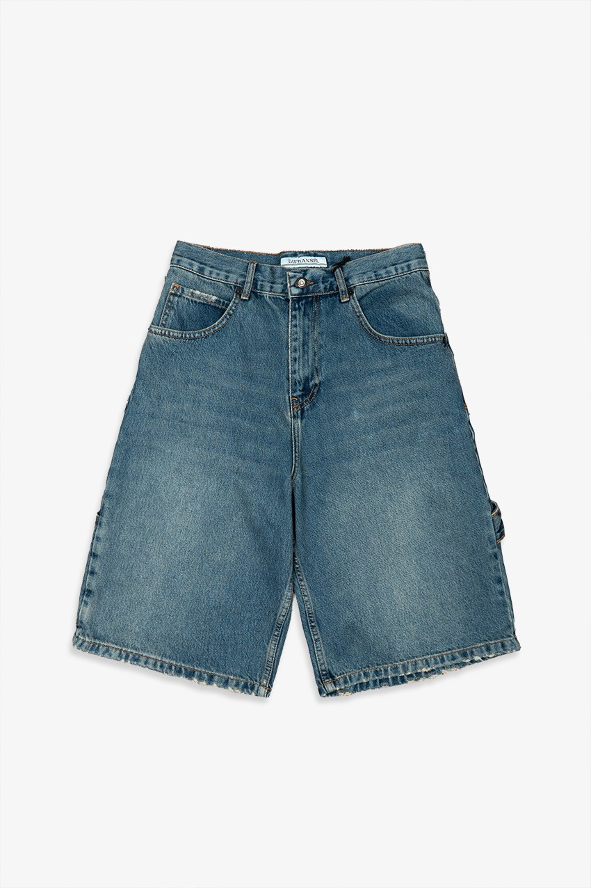 Koyu Mavi Baggy Jean Erkek Şort