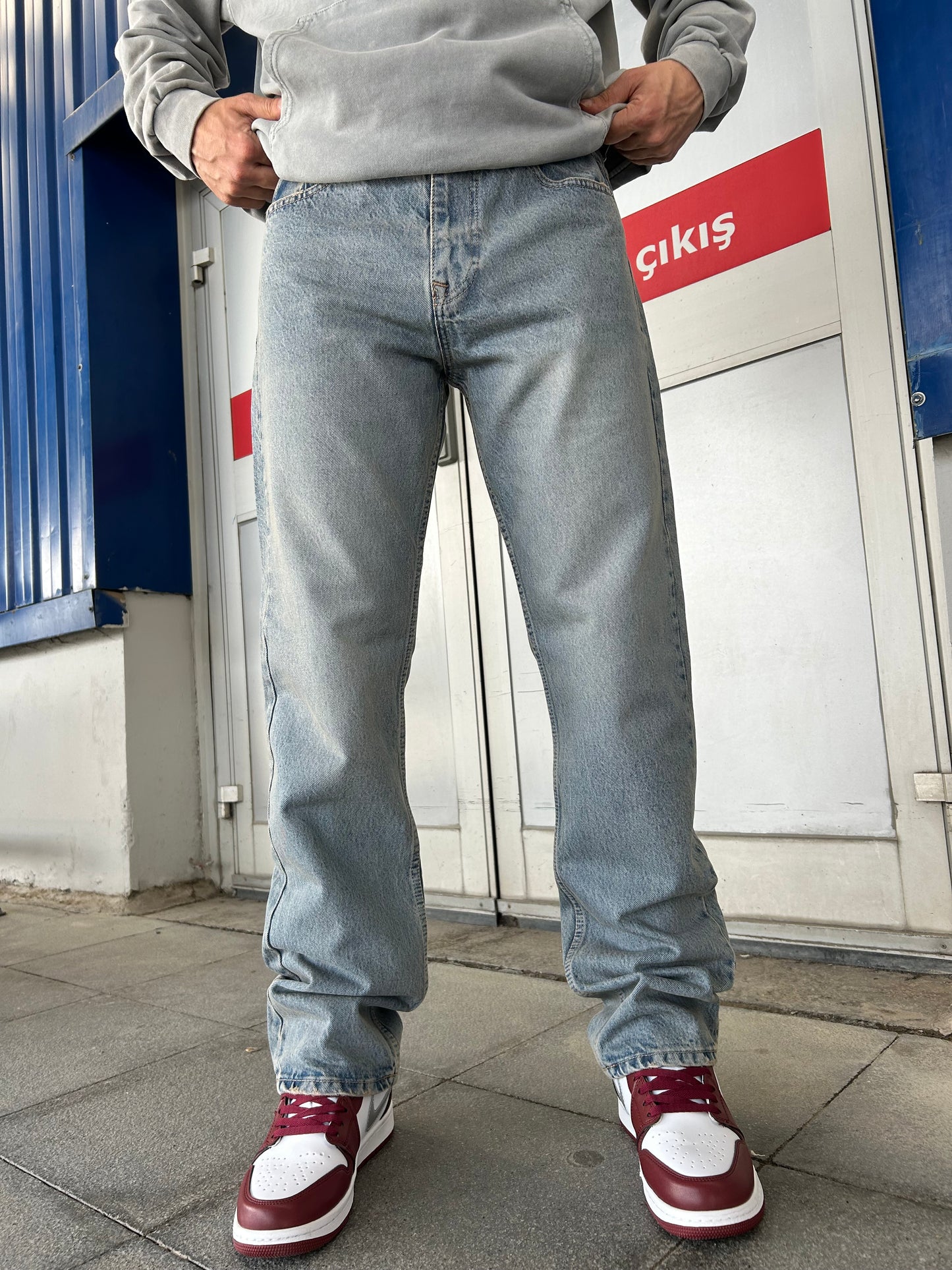 Soluk Mavi Baggy Pantolon K-37