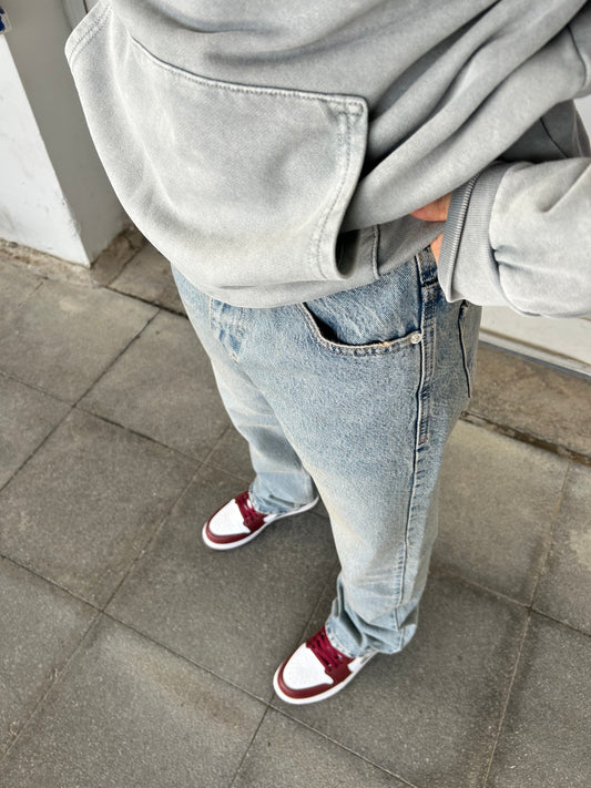Soluk Mavi Baggy Pantolon K-37