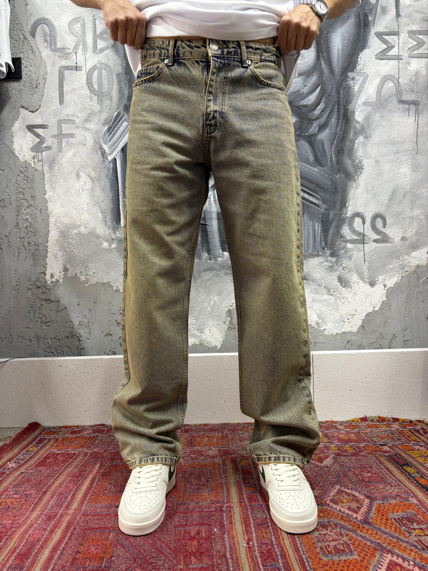 Basic Tint Yıkamalı Baggy Jean