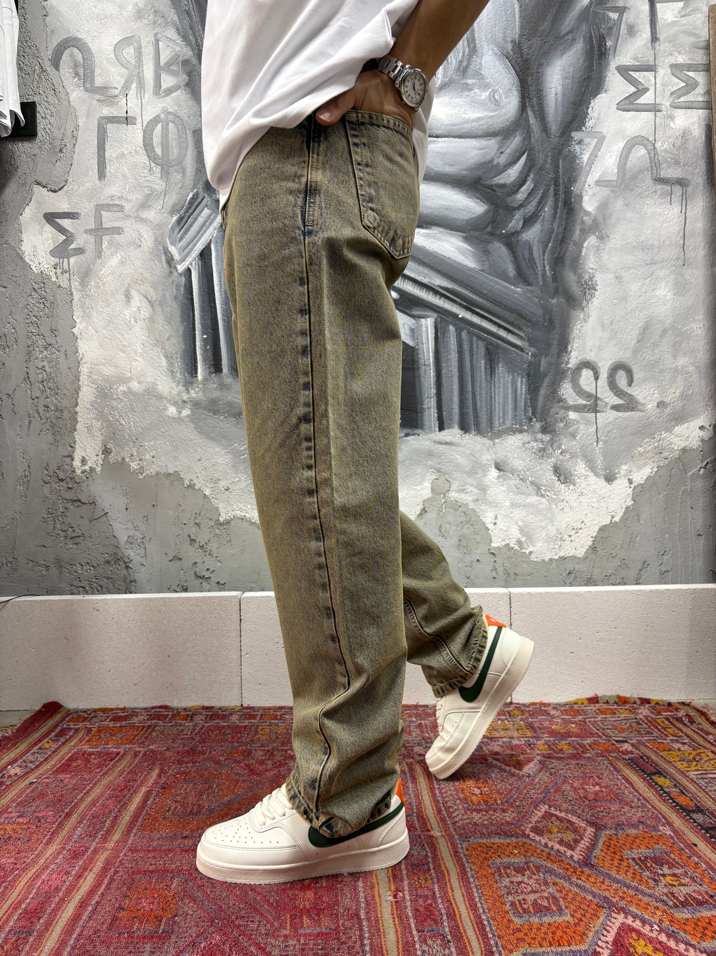 Basic Tint Yıkamalı Baggy Jean