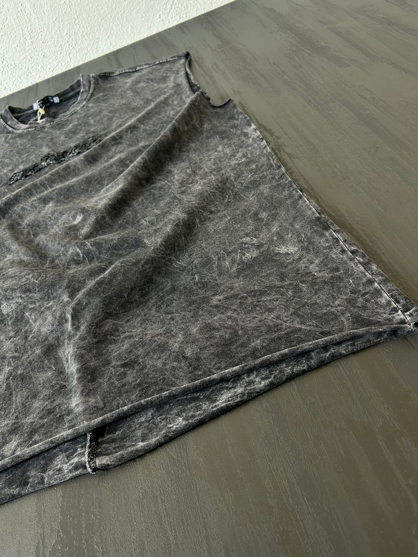 Siyah Washed Muscle Tee
