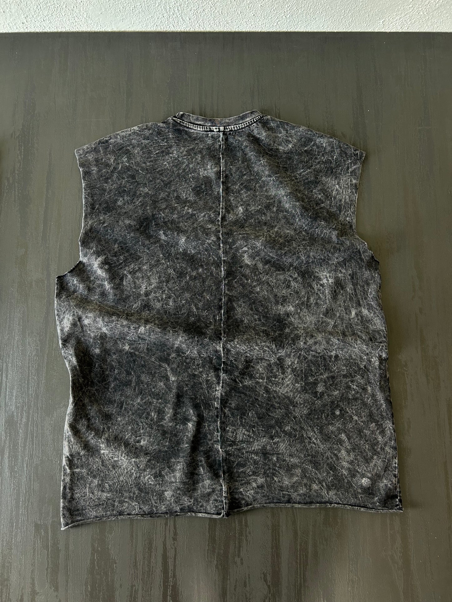 Siyah Washed Muscle Tee