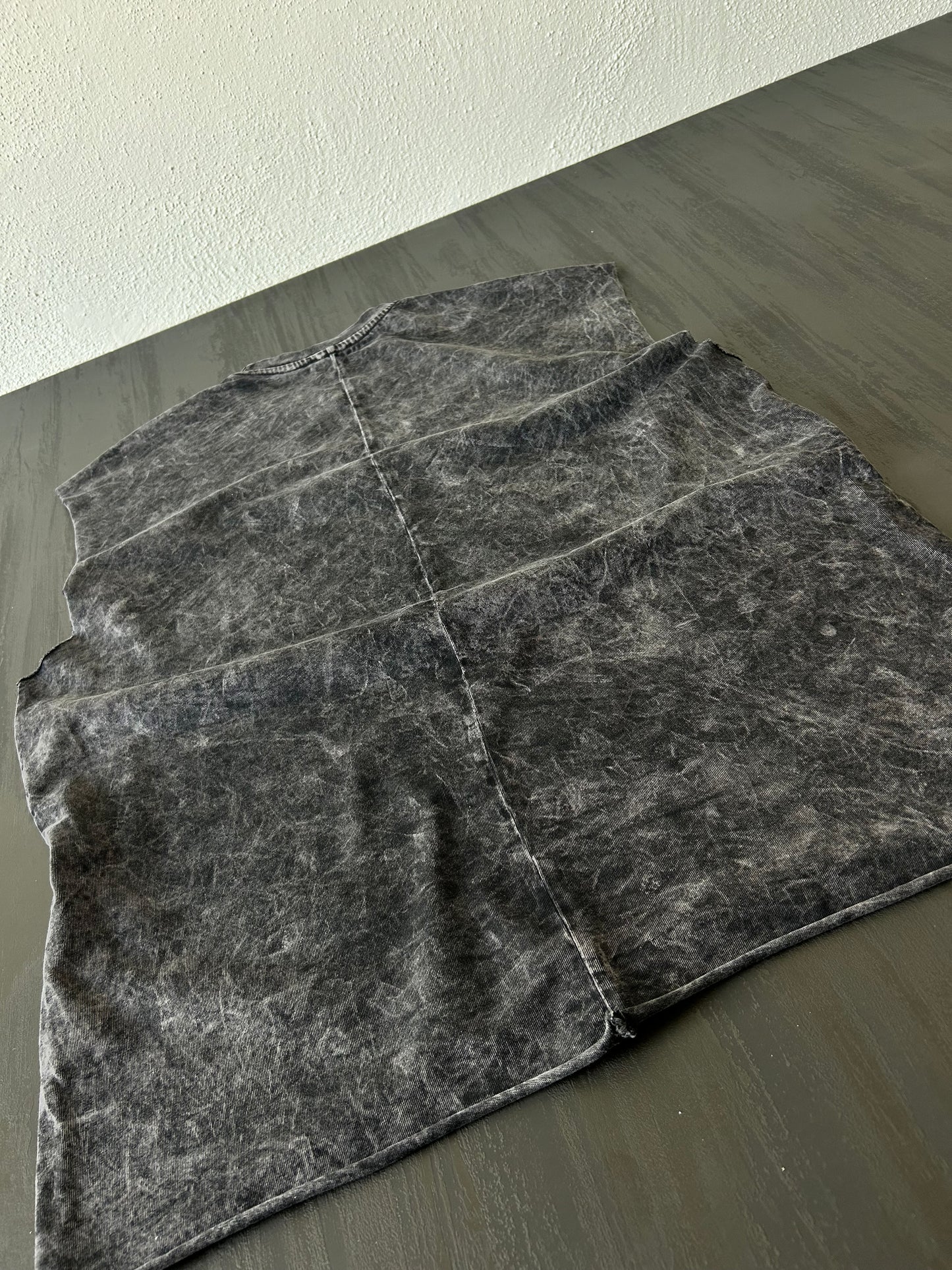 Siyah Washed Muscle Tee