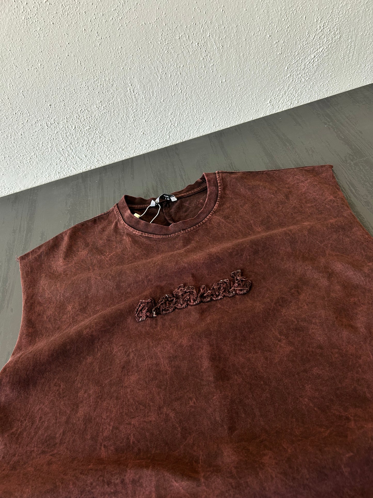Bordo Washed Muscle Tee