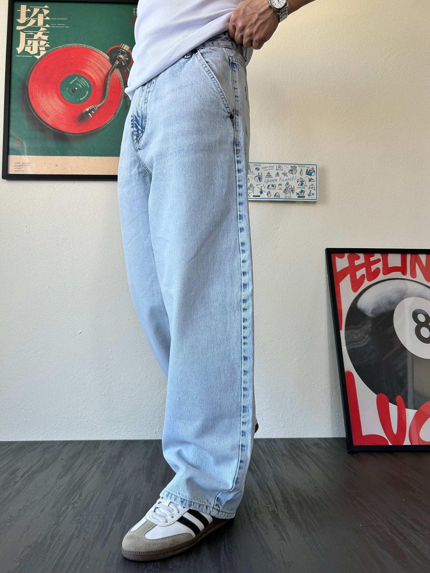 Buz Mavi Yıkamalı Skater Fit Jean