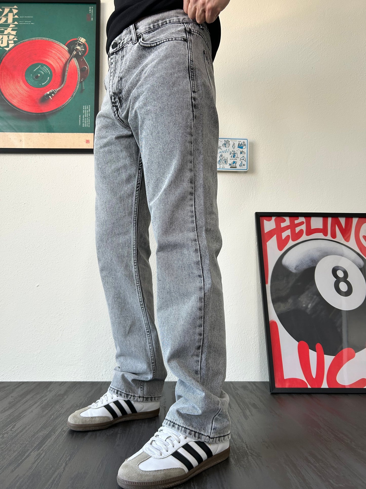 Gri Baggy Jean