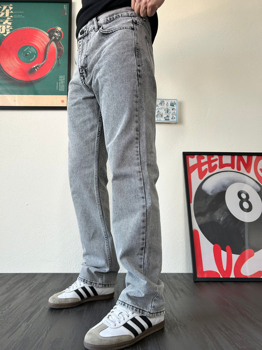 Gri Baggy Jean