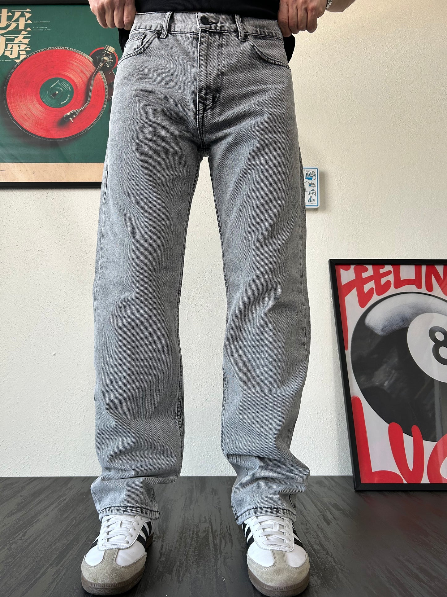 Gri Baggy Jean