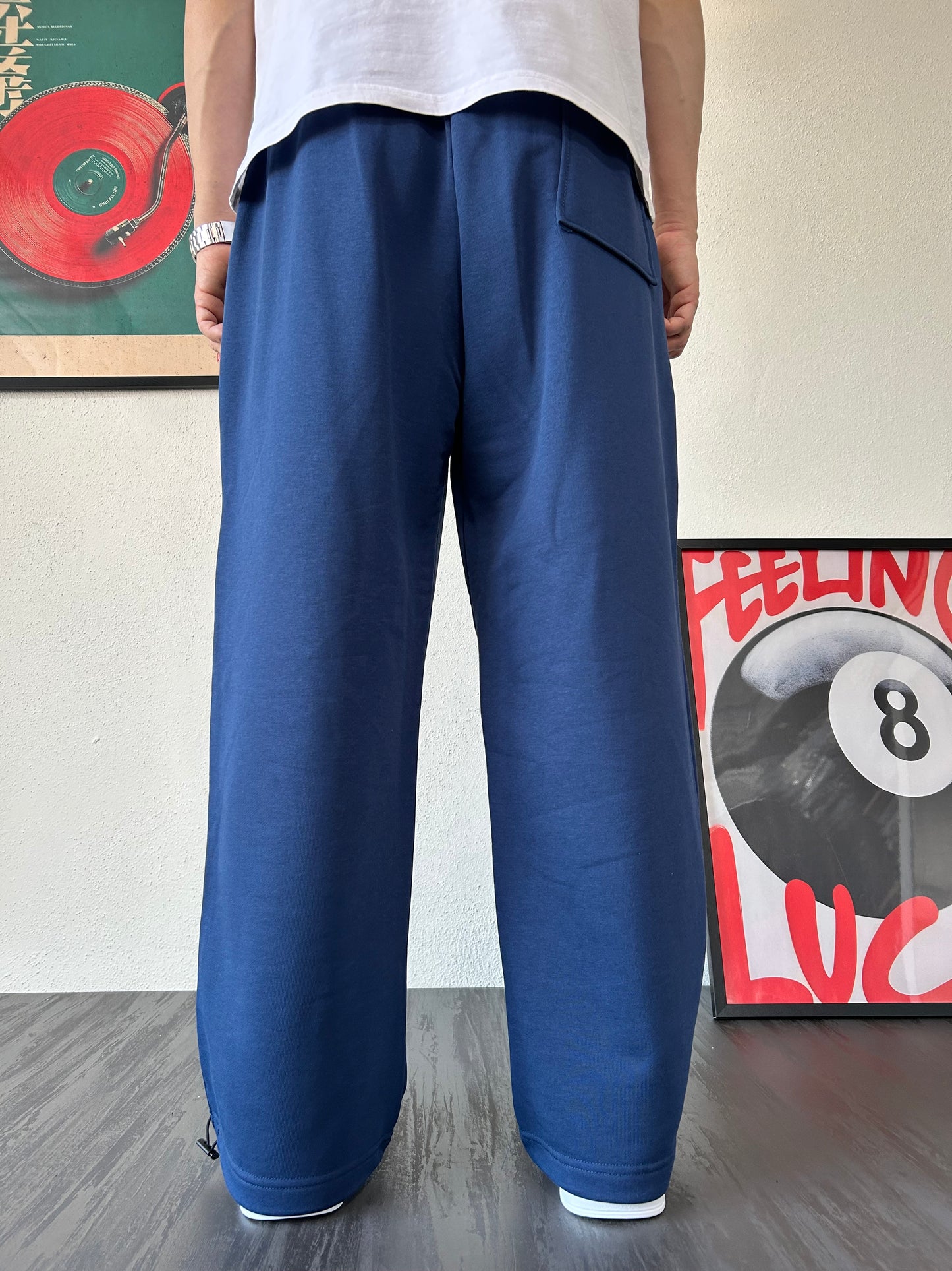 Lacivert Premium Ayarlanabilir Paça Oversize Eşofman Altı