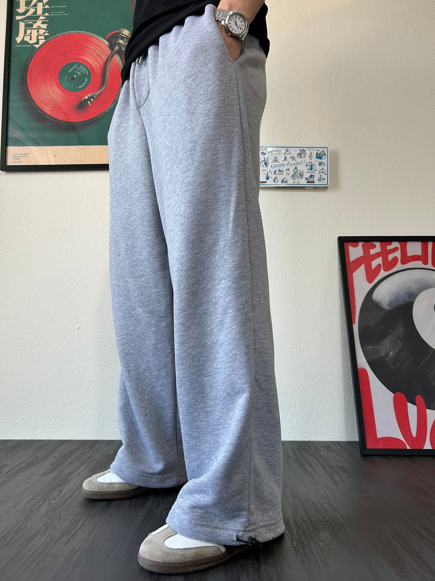 GRİ PREMIUM AYARLANABİLİR PAÇA OVERSIZE EŞOFMAN ALTI