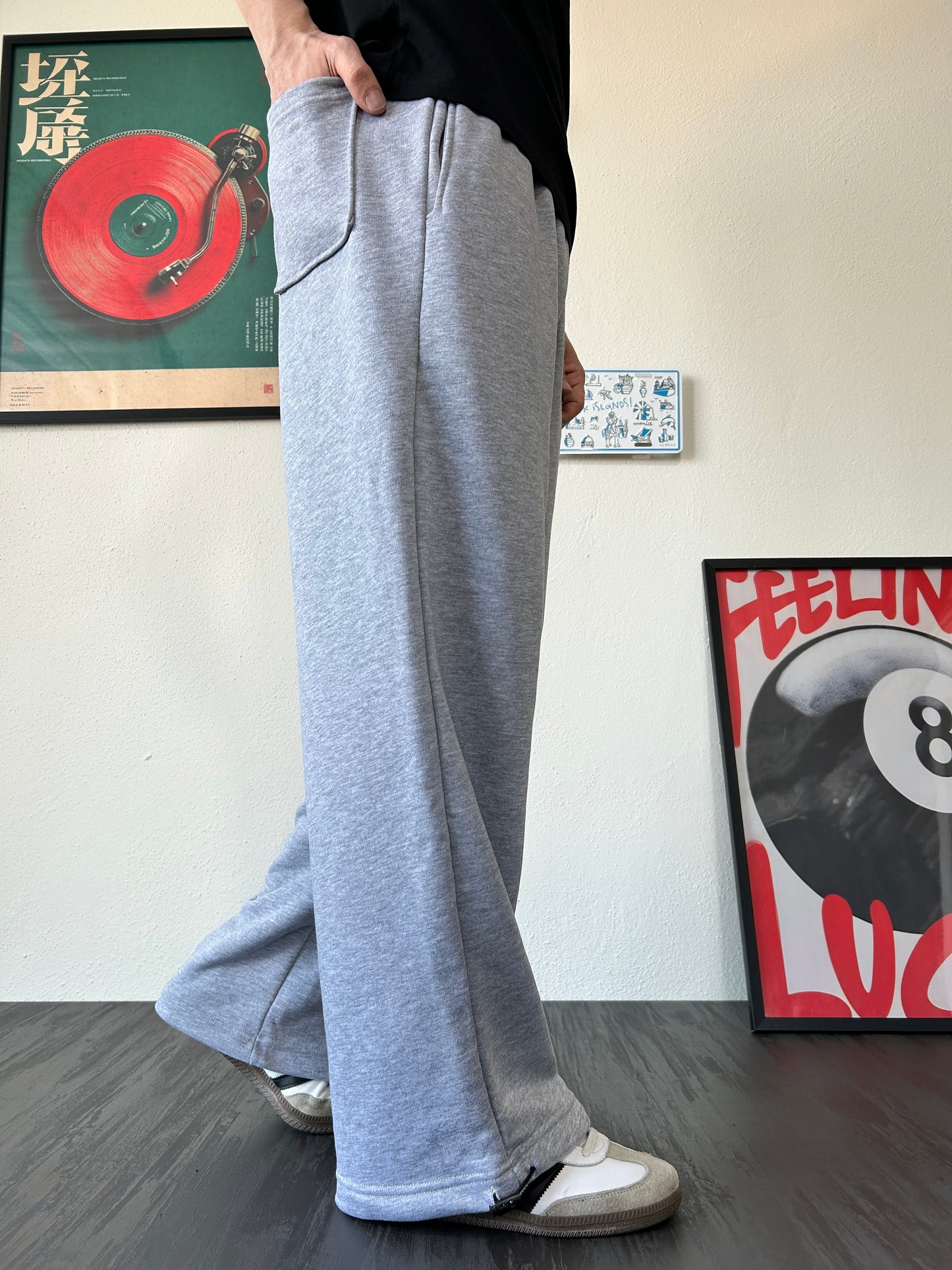 GRİ PREMIUM AYARLANABİLİR PAÇA OVERSIZE EŞOFMAN ALTI