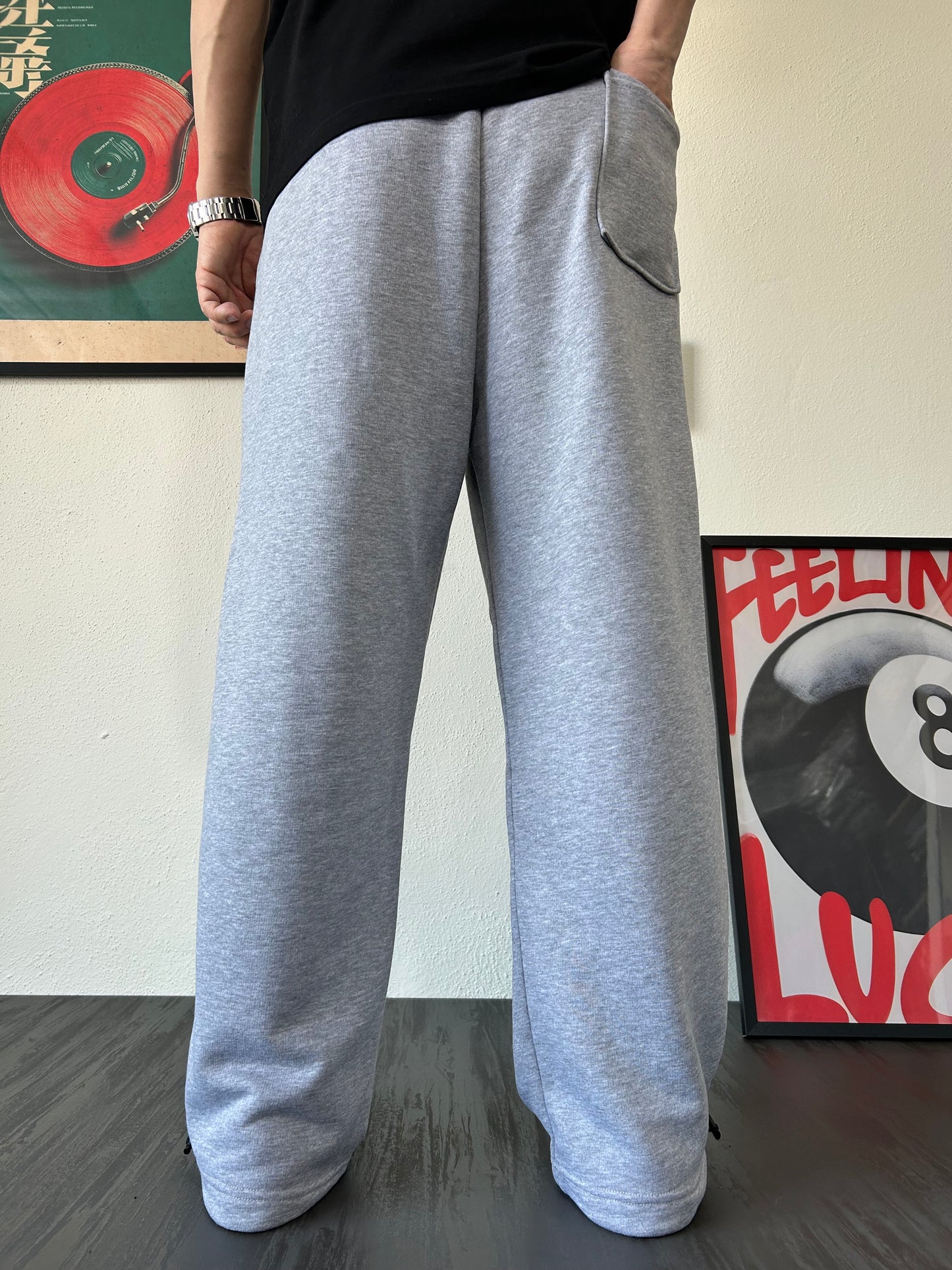 GRİ PREMIUM AYARLANABİLİR PAÇA OVERSIZE EŞOFMAN ALTI