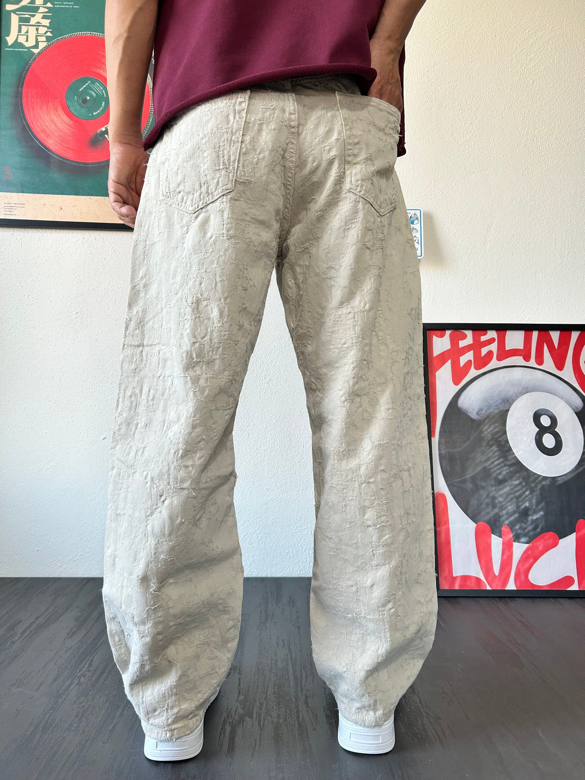 Jakar Desen Taş Baggy Pantolon