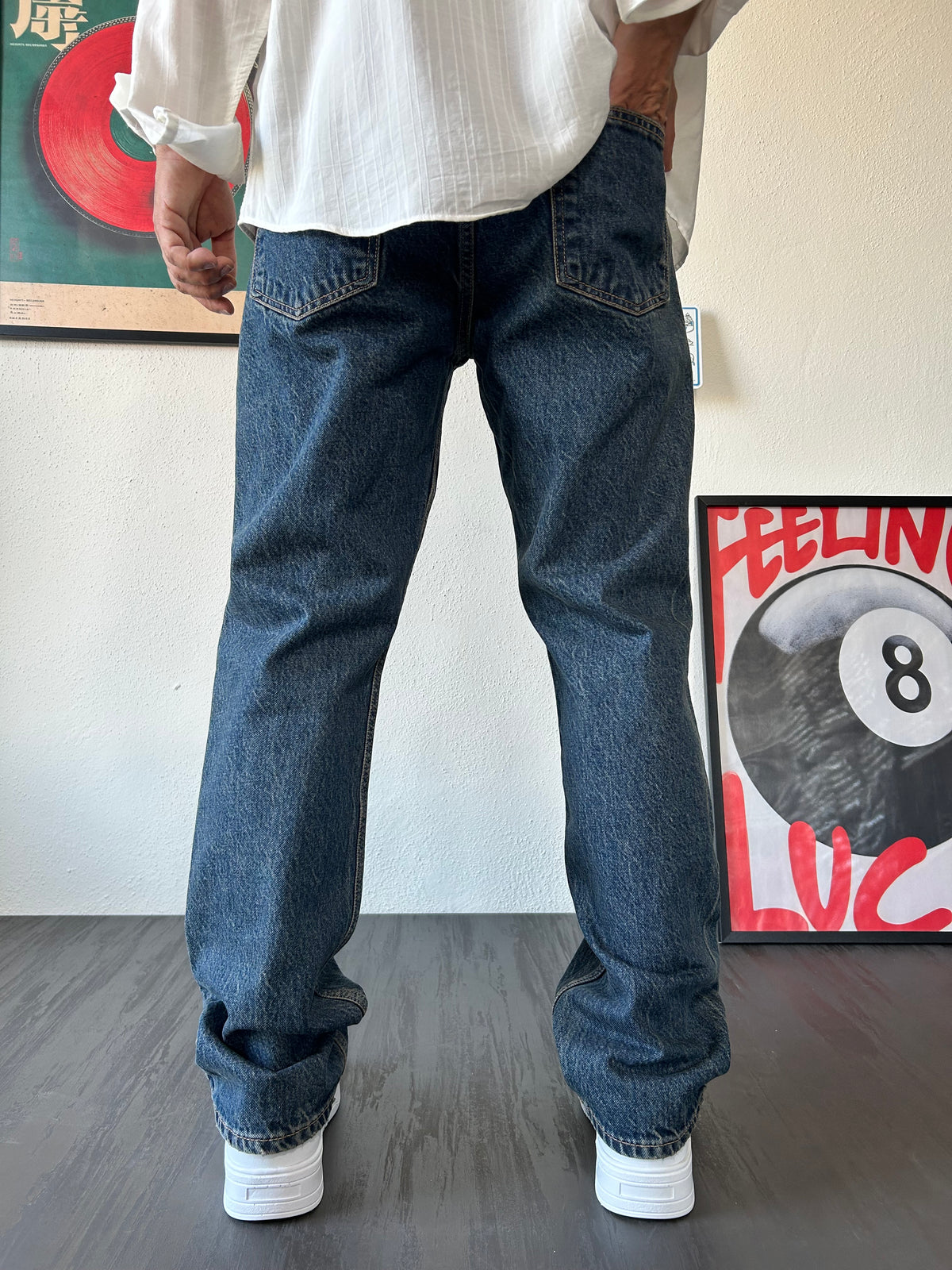 Nakış İşlemeli Baggy Fit Jean