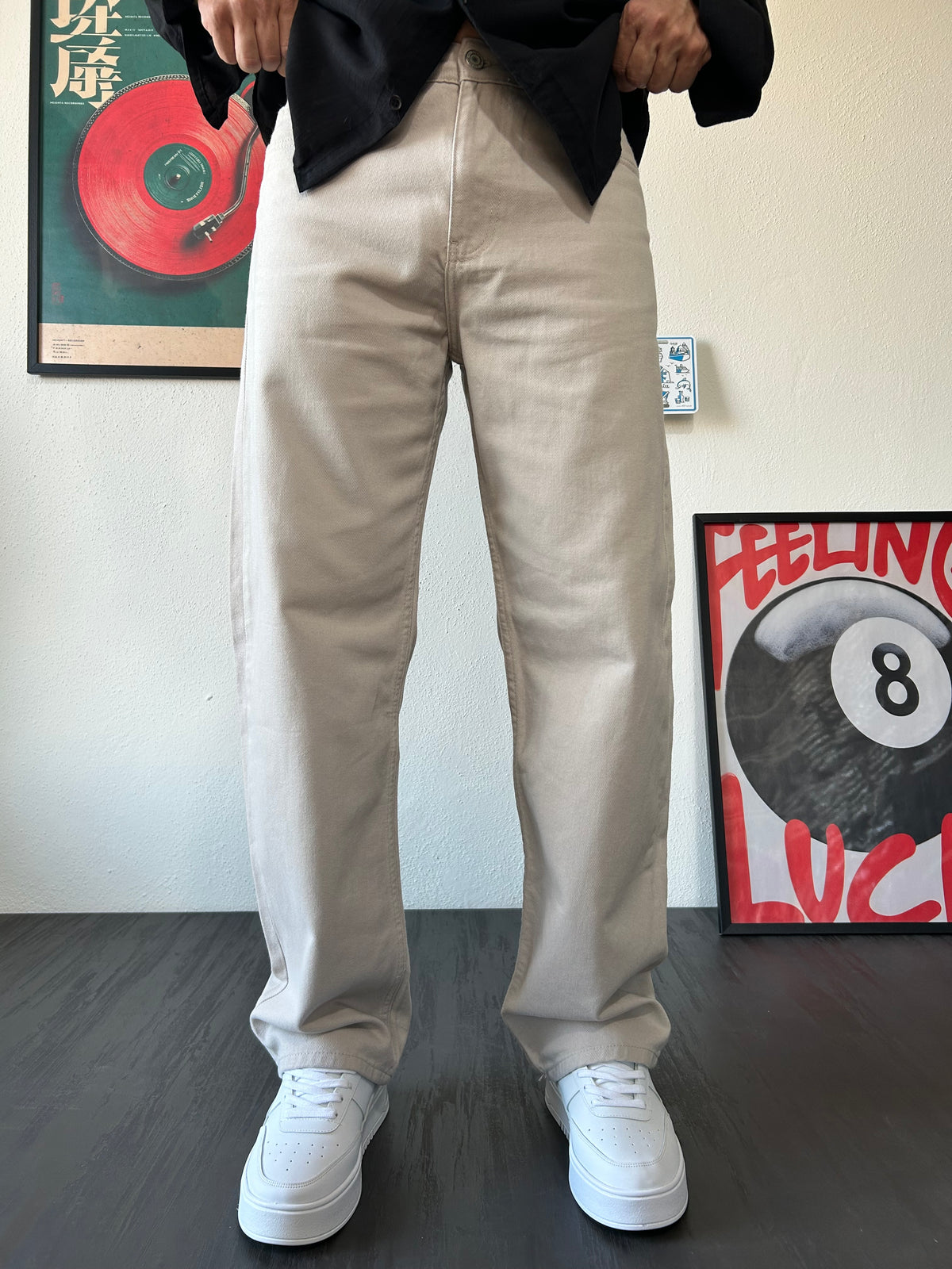 Basic Bej Baggy Jean