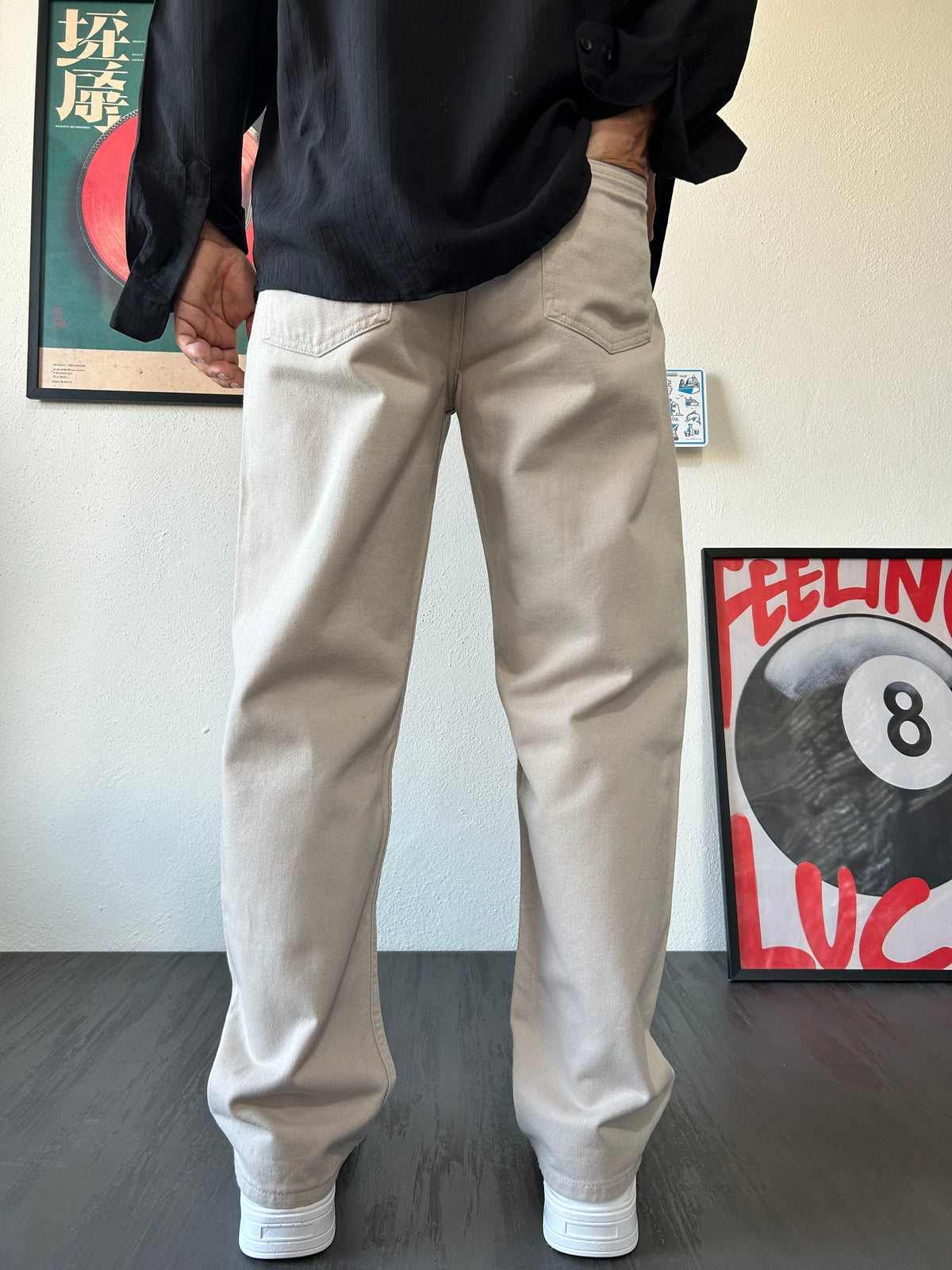 Basic Bej Baggy Jean