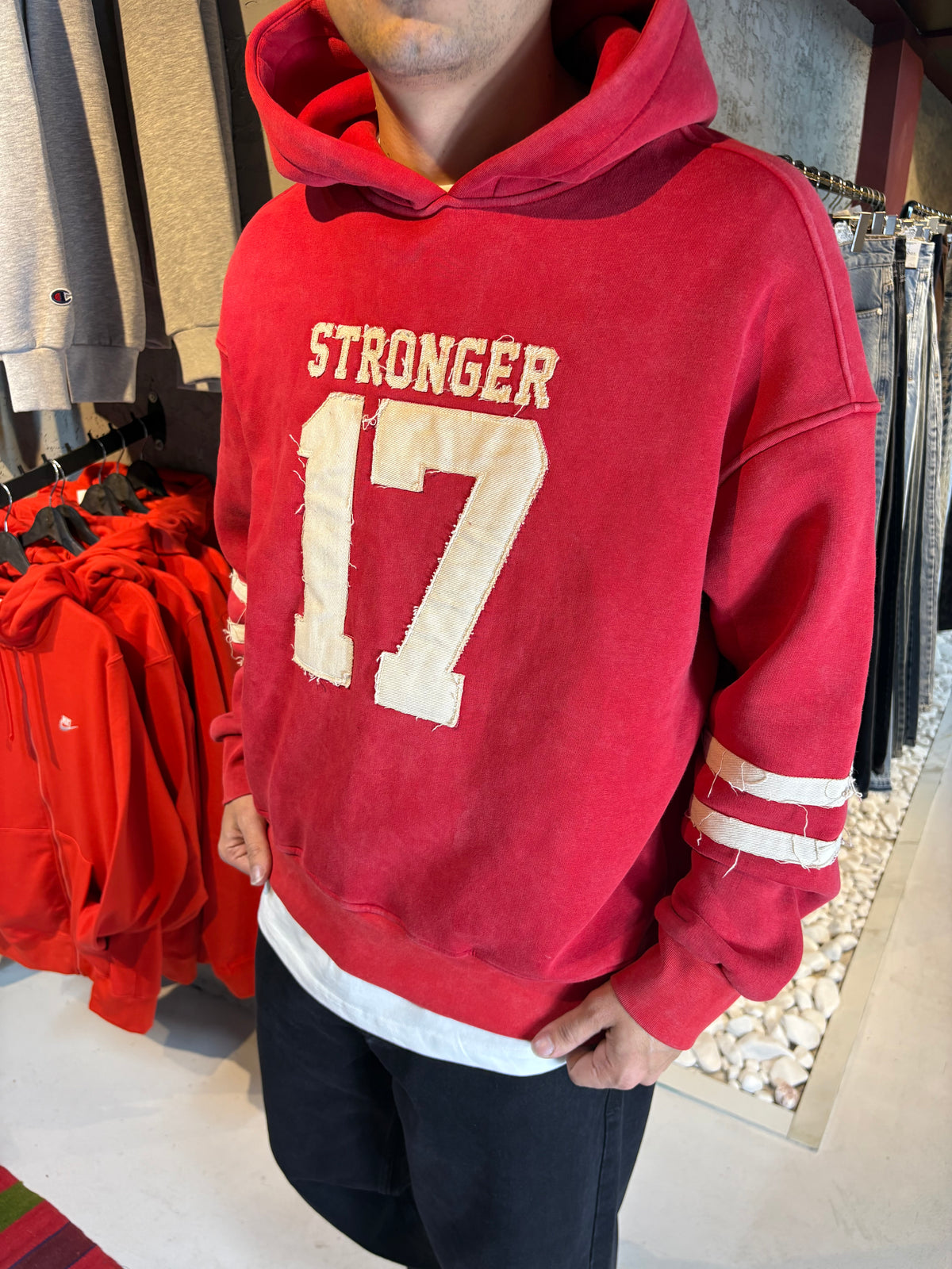 17 Stonger Premium Acid Yıkama Hoodie