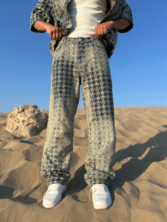 Full Distressed Baggy Fit Tintli Jean